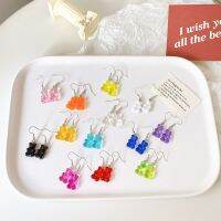 ✶  Drop Earrings for Transparent Jelly Colored Resin Ear Jewelry Trend Accessories