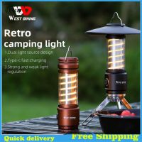 [Local delivery]WEST BIKING Retro LED Camping Lamp 400LM 2200mAh Waterproof USB Rechargeable