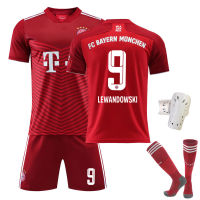 เสื้อฟุตบอล FCS Bayerns Münchens สำหรับผู้ชายเด็กผู้ชาย No.9 Robert Lewandowski No.25โทมัสแขนสั้นชุดถุงเท้าสั้นชุดฟุตบอล2122 0000