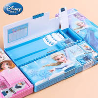 Kids Double Frozen Layer กล่องใส่เครื่องเขียนพลาสติกสำหรับเด็กนักเรียนชั้นประถมศึกษาหญิงการ์ตูนพร้อมปากกาเหลาอเนกประสงค์กล่องดินสอขนาดใหญ่