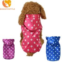 Wave Ponit Printed Dog Raincoat Clothes Waterproof Coat Costumes For Small Dogs Chihuahua Hoodies Jacket Apparel DOGGYZSTYLE