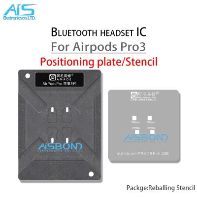 BGA Reballing Stencil Template Station For Airpods Pro3 Pro 3 Bluetooth headset IC Positioning Plate Plant tin net Steel mesh