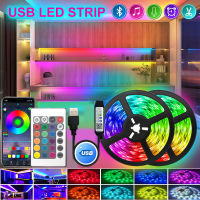 Led ริบบิ้น10เมตร Usb Led S TRIP สำหรับทีวีแสงไฟ5โวลต์ไฟ Led สำหรับประดับห้องที่มีสีสัน5050สมาร์ท Rgb เทปบลูทูธ App บาร์โคมไฟ *