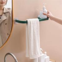 Wall Mounted Towel Rack Ventilation PP Strong Construction Towel Holder with Strong Construction Towel Holder with Storage