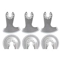 6 PCS Oscillating Multi Tool Diamond Blades Oscillating Tool Blades for Grout Mortar Concrete Masonry Removal Saw Blades