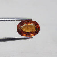 พลอย โกเมน สีส้ม สเปสซาไทท์ การ์เน็ต ธรรมชาติ แท้ ( Unheated Natural Spessartite Garnet ) หนัก 1.48 กะรัต