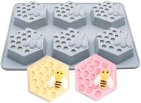 แม่พิมพ์ซิลิโคน รังผึ้ง 6 เหลี่ยม 6 ช่อง(คละสี) 6 cavity Honeycomb เหมาะกับการใช้ทำ ชอคโกแลต เค้ก ขนมปัง มูส เยลลี่