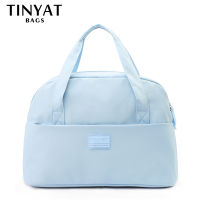 TINYAT กระเป๋าเดินทางแบบพับเก็บได้จุมาก,กระเป๋า Tote สำหรับคนที่ถนัดขวาพร้อมแขนกระเป๋าเดินทางกระเป๋ากันน้ำกระเป๋าใช้ไปยิมวันหยุดสุดสัปดาห์