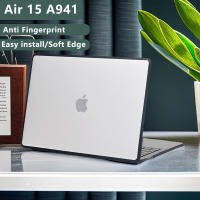 เคสขอบนิ่มใหม่เคสแบบเนื้อด้านสำหรับ2023 Macbook Air 15.3นิ้ว M2 A2941เรตินา15ฝาครอบแป้นพิมพ์ฟรีกันรอยนิ้วมือ