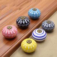 【LZ】◘✤  Ceramic Knob / Dresser Knobs White Blue Cabinet Pulls Knobs / Unique Kitchen Door Handle Knob Furniture Hardware