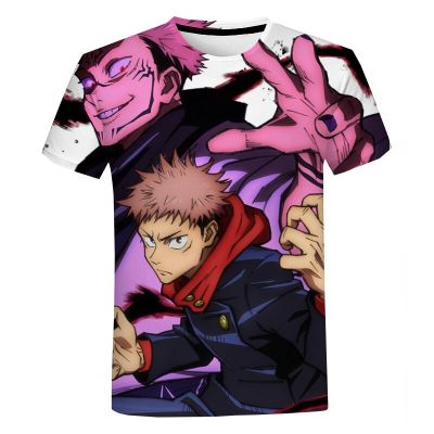 Y2K เสื้อผ้า Jujutsu Kaisen 3D พิมพ์ T เสื้อสำหรับชายฤดูร้อนใหม่อะนิเมะ Satoru Gojo เสื้อยืดแฟชั่น Harajuku Tops Tees