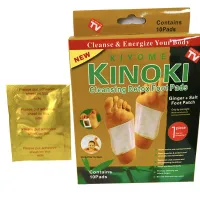 แผ่นแปะเท้าเพื่อสุขภาพ KINOKI ของแท้ Foot Pad แผ่นแปะเท้าสมุนไพร ช่วยหลับสบาย แผ่นเเปะเท้าเพื่อสุขภาพ Foot Pad（10pcs）