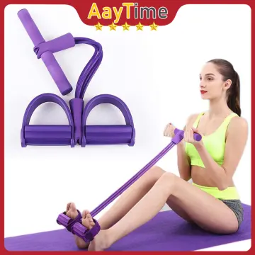 Abdominal Fitness Rally Pedal Puller Sit-up Trainer, Latex Pull Rope  Fitness Equipment Free Shipping