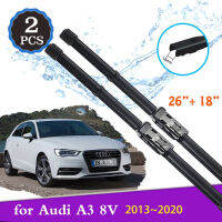 ACar ใบปัดน้ำฝนด้านหน้าสำหรับ Audi A3 8V 2013 ~ 2020 S3 RS3 Sline กระจกหน้าต่างกระจกทำความสะอาดยางอุปกรณ์เสริมอัตโนมัติ2PCSM