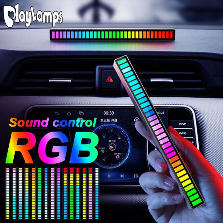 Car Ambient Lamps Music Atmosphere Lights RGB Colorful LED Strip