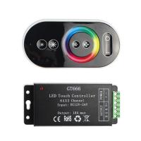 GT666 Touch led dimmer DC12-24V 6A*3channel Max 18A RGB controller for 5050 RGB led strip lights