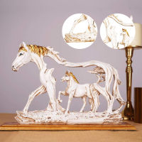 ?Dream Best? Resin Horse Statue Sculpture Ornament for Office Desktop Decoration Crafts Figurine Exquisite Workmanship Home Decor for Home Attract Luck and Wealth