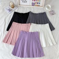 【CC】❧﹍¤  2021 New Skirt Female Waist gothic Anti-Glare Pleated Short Ins Ulzzang