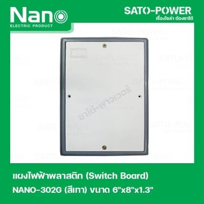 NANO-302G เเผงไฟฟ้าพลาสติก SWITCH BOARD Nano สวิทช์บอร์ด แผงไฟฟ้าพลาสติก นาโน รุ่น NANO-302G แผงไฟฟ้า แผงไฟพลาสติก