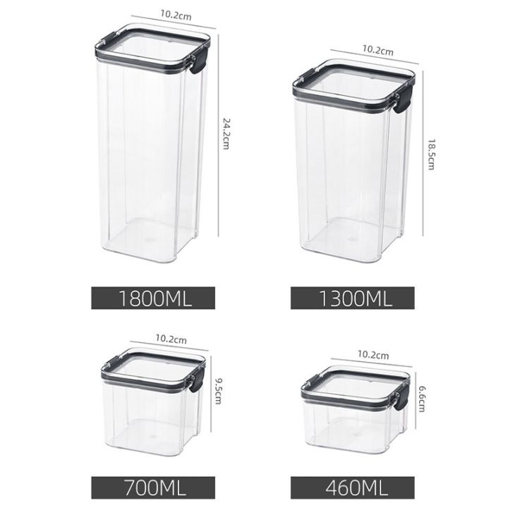 460-1800ml-plastic-food-storage-box-sets-stackable-kitchen-sealed-jar-multigrain-tank-bottle-dried-fruit-tea-storage-containers