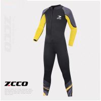 ZCCO 2.5MM Neoprene ชุดว่ายน้ำเด็กชุดว่ายน้ำดำน้ำแขนยาวชายท่องเด็กชุดว่ายน้ำดำน้ำตื้น