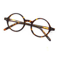 BETSION Hand Made Vintage 40 42 44 Round Acetate Tortoise Men Eyeglass frames Full Rim Women Myopia Prescription Eyeglasses