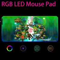 Mouse pad RGB Gaming Accessories Computer Large 900x400 Mousepad Gamer Rubber Carpet With Backlit keyboard led mouse pad Zelda