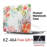 เคสแล็ปท็อปเปลือกแข็งลายดอกไม้พร้อมผิวแป้นพิมพ์สำหรับ Huawei MateBook D14/D15/13/14/MateBook X Pro /X 2020/MagicBook 14/15/Pro 16.1/Matebook 13S/14S