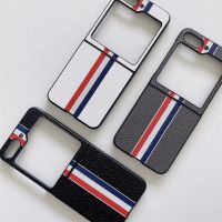 Funda De Cuero Para Samsung Galaxy Z Flip5, Funda De Teléfono Z,Funda Protectora De Plástickro Duro Tapa W24