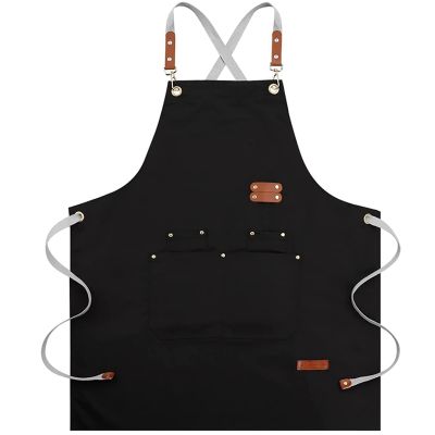 2X Chef Apron- Back Apron for Men Women,Cooking with Adjustable Straps and Pockets for BBQ &amp; Grill