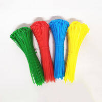 100 ชิ้น 6 สี 5*200 มิลลิเมตรพลาสติก Zip Tie Self - locking Nylon Cable sleeve Ties สีดำ/ สีฟ้า/สีเขียว/สีเหลืองลวดผูกห่อสายรัด-Shumue