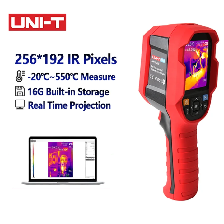 UNI-T UTi260B กล้องถ่ายภาพความร้อนอินฟราเรดแบบใช้มือถือขนาดเล็กกล้อง ...