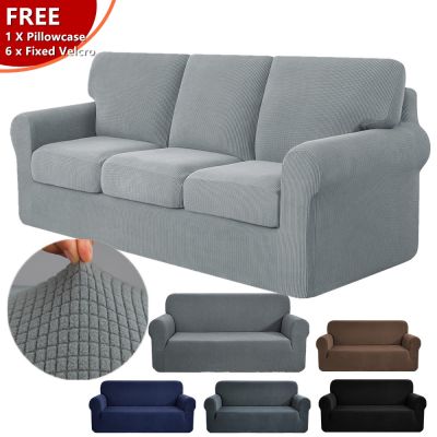 hot！【DT】¤☾☈  Stretch Sofa Covers 1 2 3 4 Seater Couch Cover for Room Thick Slipcovers Pets Kids Protector