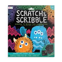 Scratch&amp;Scribble ART KIT กระดาษขูดสีรุ้งชุดใหญ่ ลาย  Monster Pals