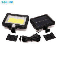 SOLLED 100 LED พลังงานแสงอาทิตย์เซ็นเซอร์ตรวจจับการเคลื่อนไหวกลางแจ้งไฟสวนความปลอดภัยโคมไฟฟลัดไลท์