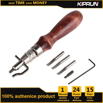 Leather Craft Tools 7 in1 Adjustable Pro Stitching Groover Crease Leather  Tools