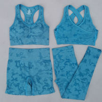 Camo Seamless Yoga Set Women Fitness Clothing Gym Sets Sport s High Waist Leggings Shorts Sports Suits Workout Sportswear