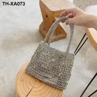 ✟♈ Metal shopping bag shiny handbags hand beads retro parcel direct selling electricity