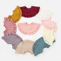 【DT】hot！ Baby Gauze Feeding Drool Bib Ruffle Infants Saliva Soft Cotton Burp Toddler Kids Bibs Korean New