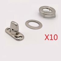 、‘】【； 10 Sets Zinc Alloy Rotary Button Bag Twist Lock Buckle Anti-Theft Cross Luggage Buckle Marine Yacht Fixing Metal Accessories