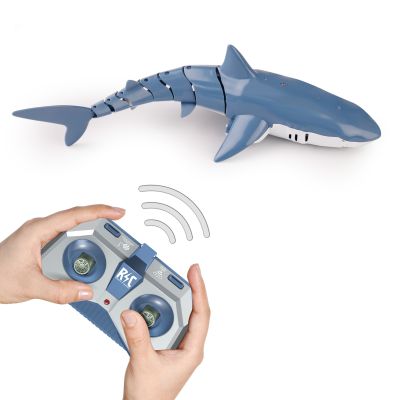 ของเล่นไฟฟ้าอ่างน้ำอาบน้ำ Mainan Remote Control ฉลาม RC ตลกสำหรับเด็กผู้ชายเด็กๆสิ่งที่เย็นฉลามเรือดำน้ำ