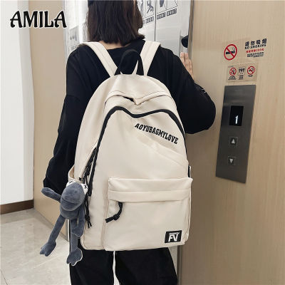 AMILA กระเป๋าเป้สำหรับนักเรียนกระเป๋านักเรียนใหม่สไตล์เกาหลี