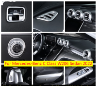 สำหรับ -Benz C คลาส W206ซีดาน2022อุปกรณ์เสริมไฟหน้าโคมไฟหน้าต่างลิฟท์ปุ่มถุงมือกล่อง AC Vent O Utlet ครอบชุดตัด