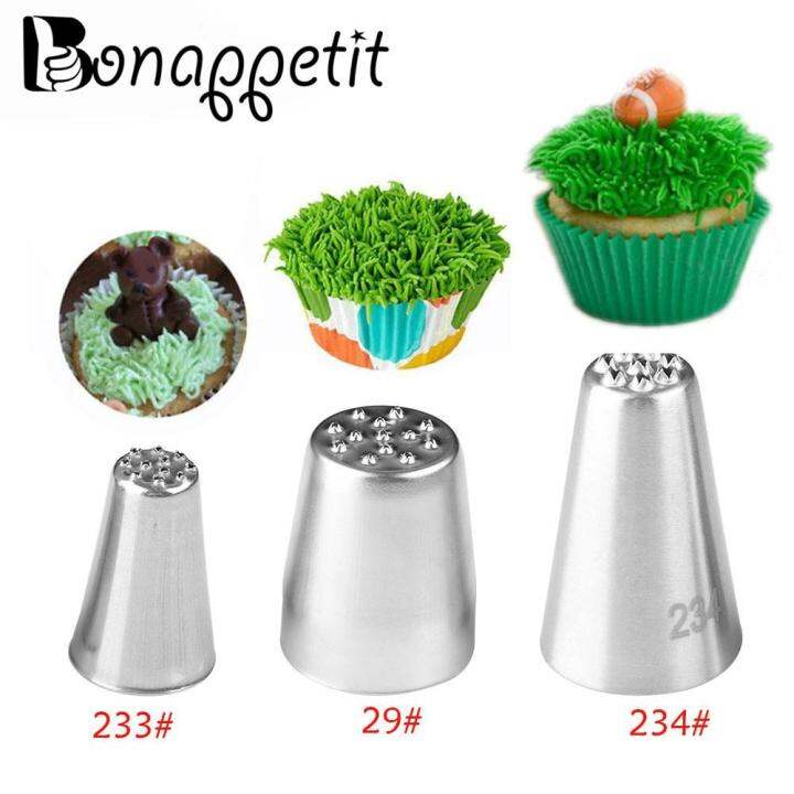 high-quality-congbiwu03033736-1-3pcs-หญ้าครีมไอซิ่งหัวฉีดสแตนเลส-pastry-fury-หัวแต่งหน้าคัพเค้กหัวเค้กเครื่องมือตกแต่งเครื่องมือทำขนมอบ