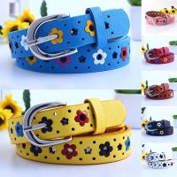 【YF】 Child Hollow Waistband Kids Buckle Faux Leather Waist Belts Colorful Floral Apparel Accessories