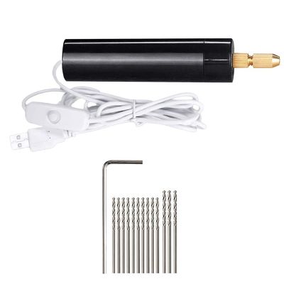 0.7-1.2Mm Micro-Electric Hand Drill Set for Resin,Electric Mini Drill for Jewelry Making Electrical Pin Vise Kit