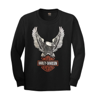 เสื้อฮาเล่ย์แขนยาว Harley-Davidson Reproduction (M-L) ป้าย USA ผ้าCotton100 ใสสบาย