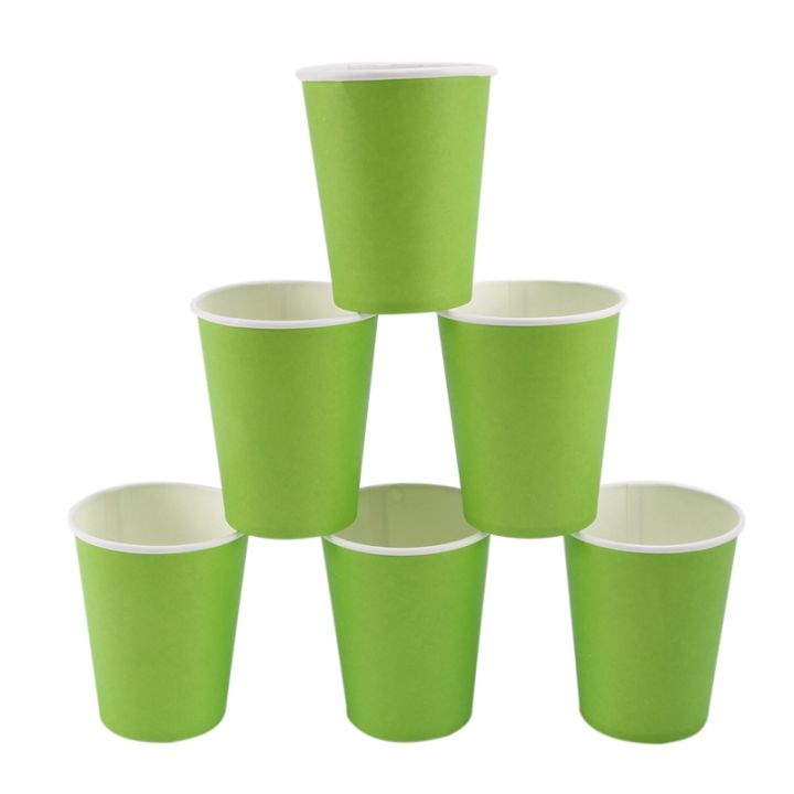 20-paper-cups-9oz-plain-solid-colours-birthday-party-tableware-catering-red