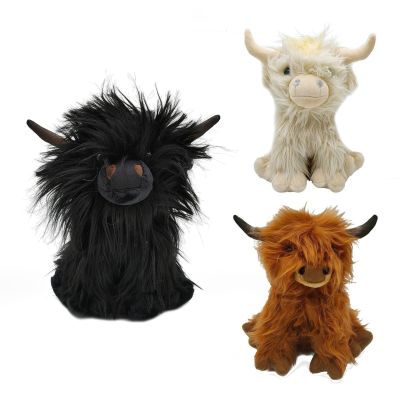 In stock Highland Cow dairy farm game surrounding long-haired doll zodiac cow cloth doll toy --gz230729∋✙
