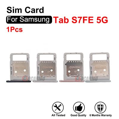 สำหรับกาแลคซี่แท๊ป S7 FE 5G SM-T736B ถาดใส่ซิม Microsd ซิมช่องเสียบบัตรอะไหล่